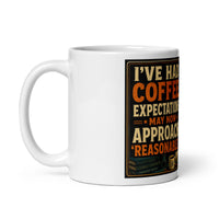 Vintage Radio ceramic mug, left-side product mockup