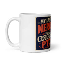 Vacation Mode ceramic mug, left-side product mockup