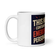 Retro Monster ceramic mug, left-side product mockup