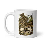 Bottom Ambush flatfish mug, handle on left