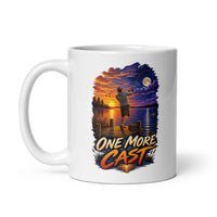 One More Cast fishing mug, 11 oz handle on left