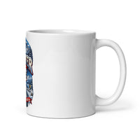 Winter Highway 395 Eastern Sierra mug, 11 oz mockup with handle on right