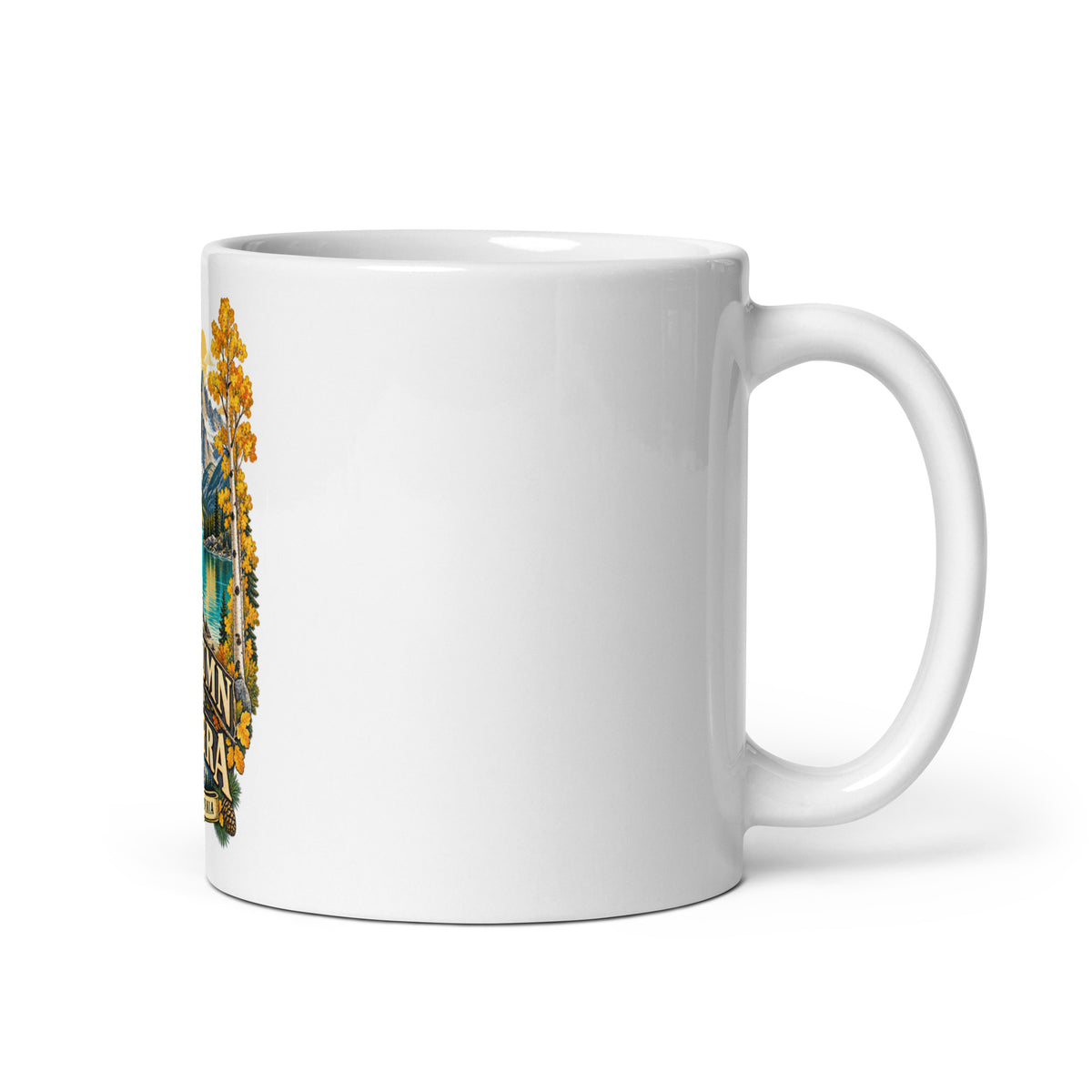 Autumn Sierra California mug, 11 oz mockup with handle on right
