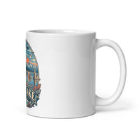 Mono Lake Tufa ceramic mug, 11 oz mockup with handle on right