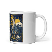 Rooster sunrise coffee mug product mockup