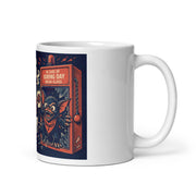 Retro Monster ceramic mug, right-side product mockup