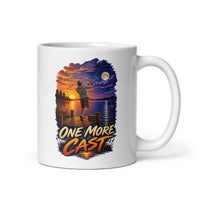 One More Cast fishing mug, 11 oz handle on right