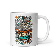Organized Tackle Chaos fishing mug, 11 oz handle on right