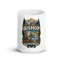 Bishop California Eastern Sierra trout mug, 15 oz front-view product mockup