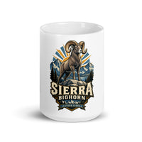 Sierra Nevada bighorn wildlife mug, 15 oz front-view product mockup