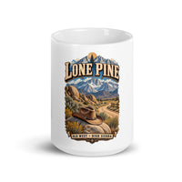 Lone Pine Old West mug, 15 oz front-view product mockup