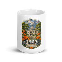 Independence California ceramic mug, 15 oz front-view product mockup