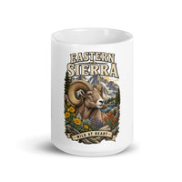 Eastern Sierra bighorn ceramic mug, 15 oz front-view product mockup