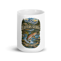 Eastern Sierra Fly Fishing ceramic mug, 15 oz front-view product mockup