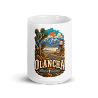 Olancha California ceramic mug, 15 oz front-view product mockup
