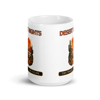 Desert Nights tiny trailer camping mug, 15 oz front view