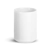 Hot Rod Pin Up Girl white coffee mug front view — 15 oz