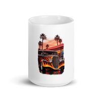 Neon Diner Flame Coupe Coffee Mug product mockup 2