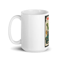 White 15 oz Monster Mugs 004 ceramic mug with handle on the left