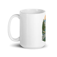 Sierra Nevada California mountain mug, 15 oz mockup with handle on left
