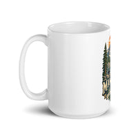 Mammoth Lakes California mountain mug, 15 oz mockup with handle on left