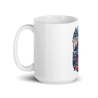 Winter Highway 395 Eastern Sierra mug, 15 oz mockup with handle on left