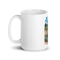 Bridgeport California Eastern Sierra river mug, 15 oz mockup with handle on left