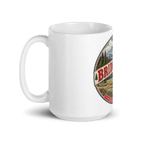 Bridgeport California Eastern Sierra mug, 15 oz mockup with handle on left