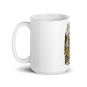 Eastern Sierra bighorn ceramic mug, 15 oz mockup with handle on left