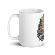 Mono Lake Tufa ceramic mug, 15 oz mockup with handle on left