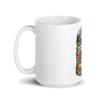 Highway 395 Road Trip ceramic mug, 15 oz mockup with handle on left