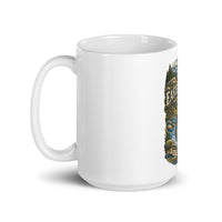 Eastern Sierra Fly Fishing ceramic mug, 15 oz mockup with handle on left