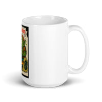 White 15 oz Monster Mugs 004 ceramic mug with handle on the right