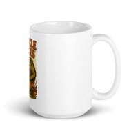 White 15 oz Monster Mugs 011 ceramic mug with handle on the right