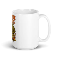 White 15 oz Monster Mugs 012 ceramic mug with handle on the right