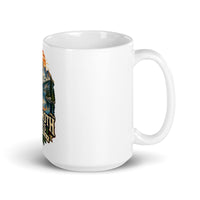 Mammoth Lakes California mountain mug, 15 oz mockup with handle on right