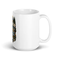 Bishop California Eastern Sierra trout mug, 15 oz mockup with handle on right