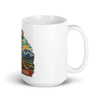 Highway 395 Eastern Sierra mug, 15 oz mockup with handle on right