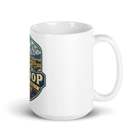 Bishop California ceramic mug, 15 oz mockup with handle on right