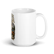 Eastern Sierra bighorn ceramic mug, 15 oz mockup with handle on right