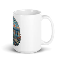 Mono Lake Tufa ceramic mug, 15 oz mockup with handle on right