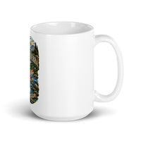 Eastern Sierra Fly Fishing ceramic mug, 15 oz mockup with handle on right