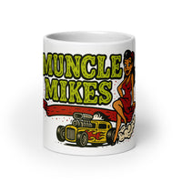 Front view of white 20 oz Monster Mugs 001 ceramic coffee mug