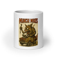 Front view of white 20 oz Monster Mugs 010 ceramic coffee mug