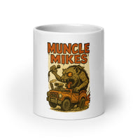 Front view of white 20 oz Monster Mugs 011 ceramic coffee mug