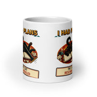 I Had Plans, the Cat Rescheduled mug, 20 oz front view