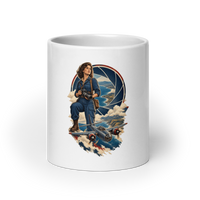Vintage Aviation Pin-Up T-Shirt – Edition 37 white coffee mug front view — 20 oz
