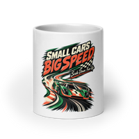 Small Cars Big Speed Coffee Mug product mockup 3