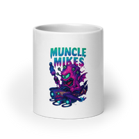 Muncle Mikes Hot Rod and Rat Rod Shirt Mayhem! Monster Rods! (005) white coffee mug front view — 20 oz