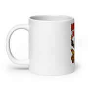 White 20 oz Monster Mugs 012 ceramic mug with handle on the left
